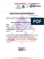 Certificado Mantenimiento CB22B
