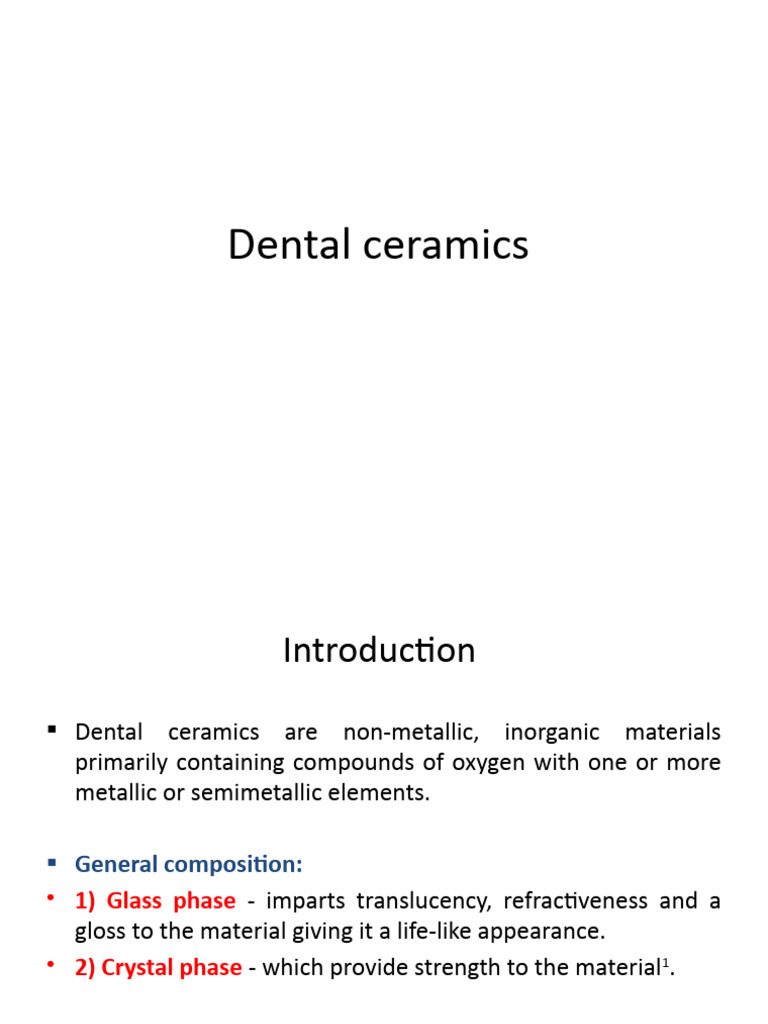 3 & 4 - Dental Ceramics | PDF