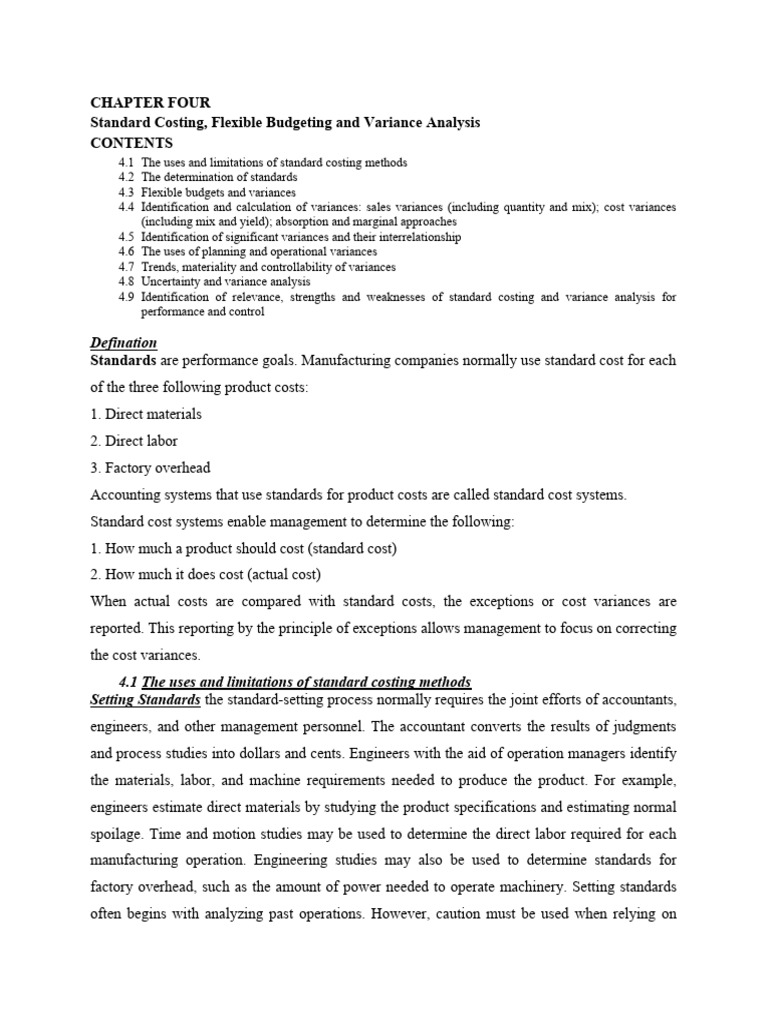 Sales Variance Analysis in Flexible Budgeting | PDF | Labour Economics ...