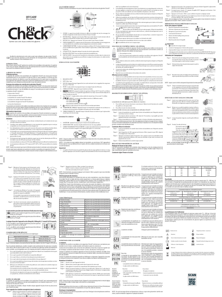 Notice Glucometre Check3® | PDF | Médecine clinique