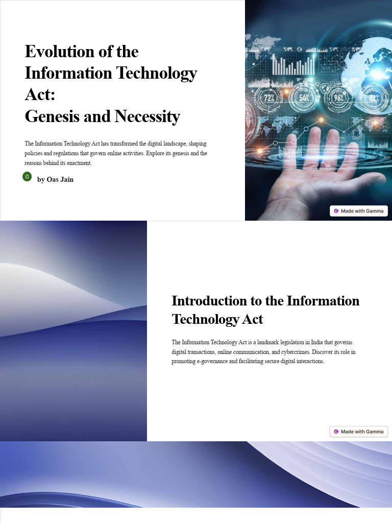 Evolution of The Information Technology Act Genesis and Necessity | PDF ...