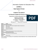 Unified District Information System For Education Plus: (UDISE+) Data Capture Format