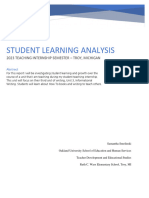 Student Learning Analysis Report