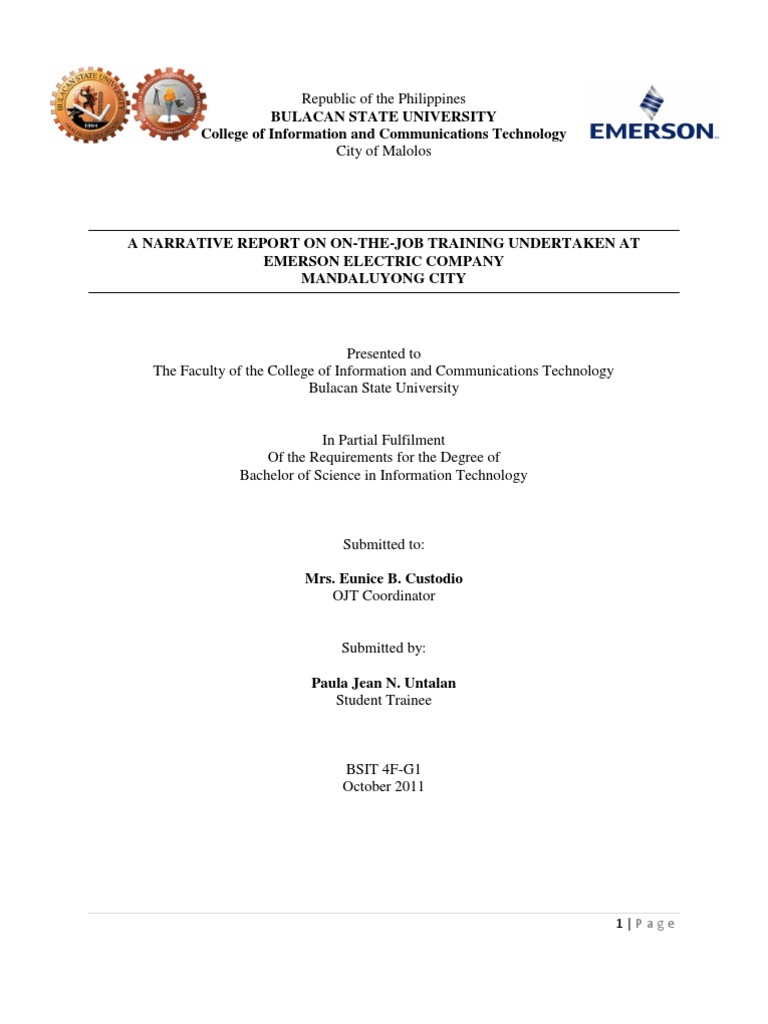 Conclusion and recommendation for ojt narrative report image