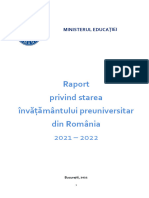 Raport Starea Invatamantului Preuniversitar 2021 2022