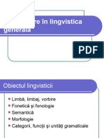 Introducere in Lingvistica Generala - 1