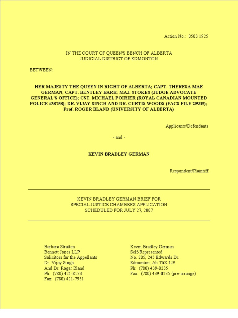 Alberta Court Case: German v. Co-Defendants | PDF | Negligence | Damages