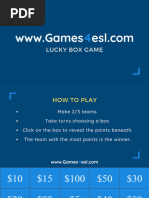 Money Lucky Box PPT Game