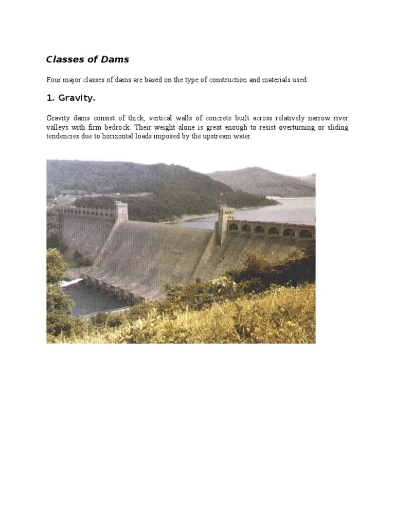 Types of Dams Explained | PDF