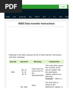 8085 Data-Transfer Instructions