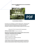 Lista de Verificacion de Los Componentes de Un Plan de Manejo Forestal