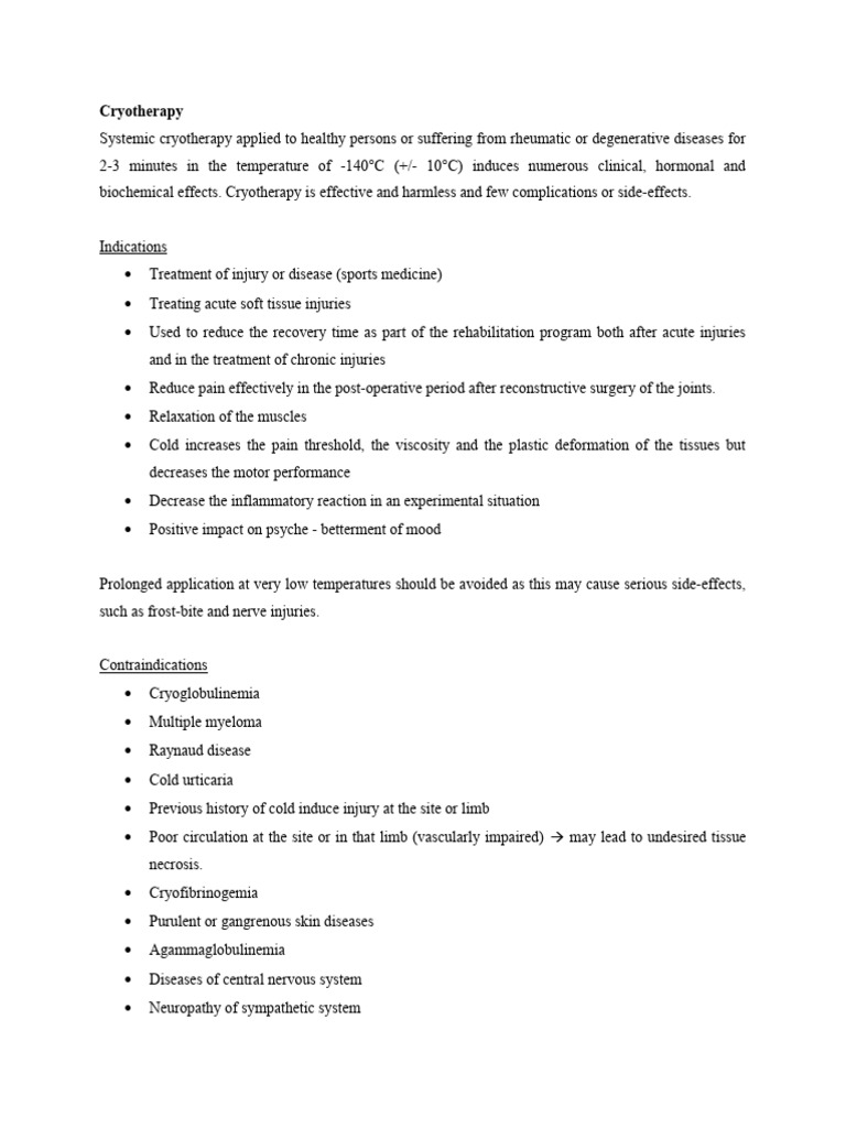 Indications and Contraindications 7 Therapy PDF Respiratory
