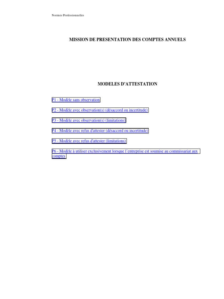 Modeles D Attestation | PDF