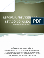 Reforma Previdenciaria Do Estado Do Rs 2019 2020