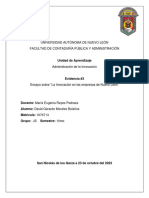 EVIDENCIA 3 Ensayo Sobre "La Innovación en Las Empresas de Nuevo León"