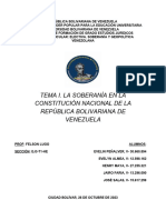 Tema #1. La Soberanía en La Constitución Nacional de La República Bolivariana de Venezuela