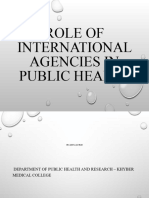 Role of International Agancies in Public Health