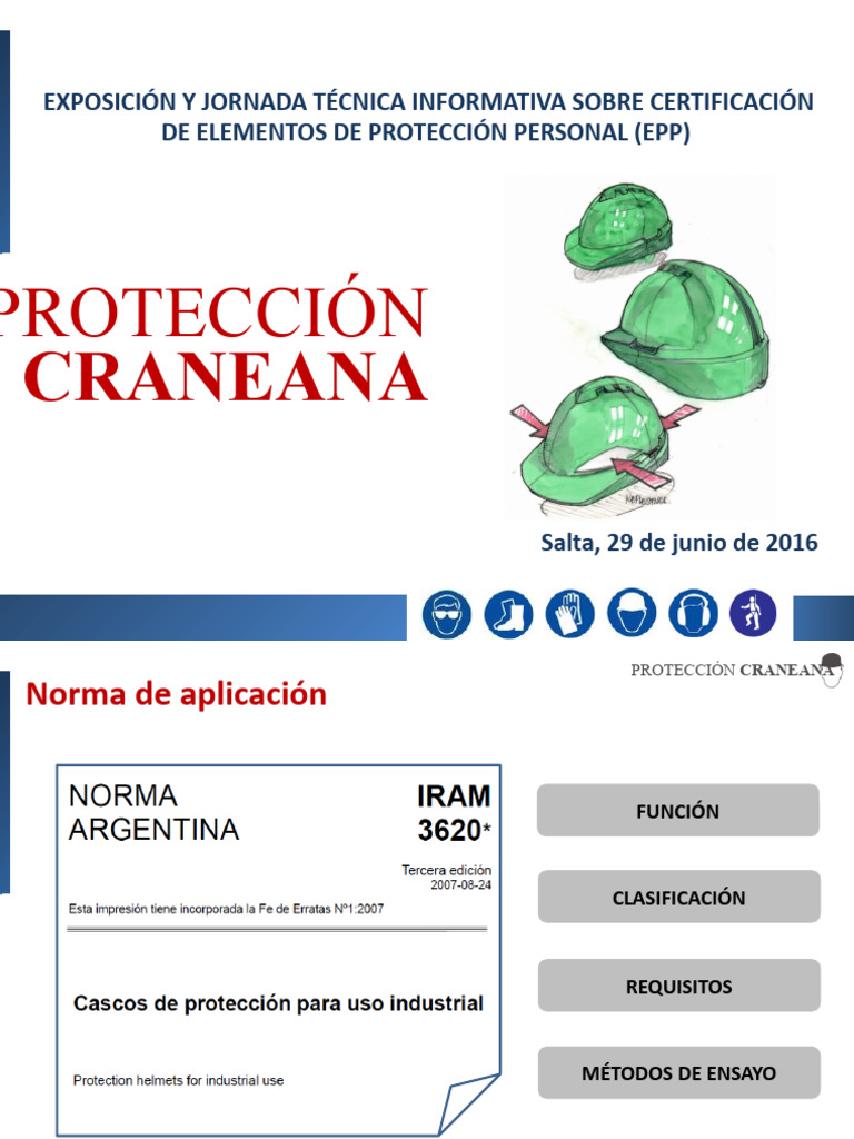 Certificación de Protección Craneana IRAM 3620 | PDF | Materiales ...