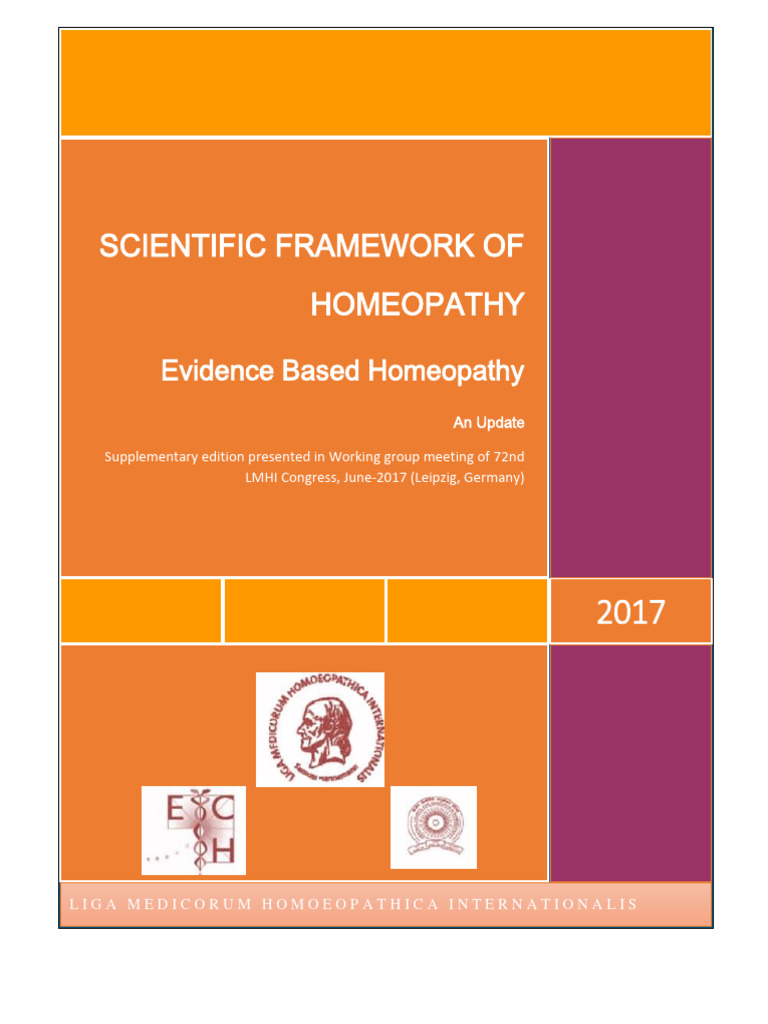 Scientific Framework of Homeopathy Evidence Based Homeopathy | PDF ...