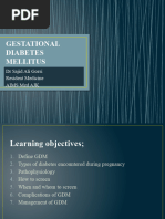 GDM (Gestational Diabetes Mellitus) Presentation