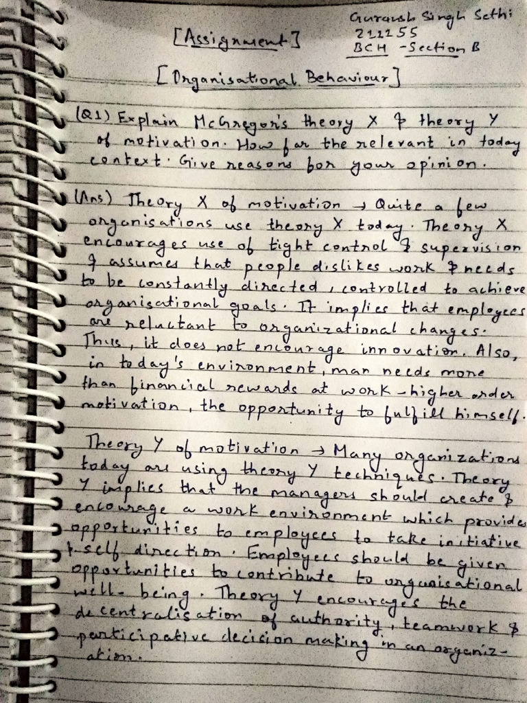 OB Assignment 211155 | PDF | Self-Improvement