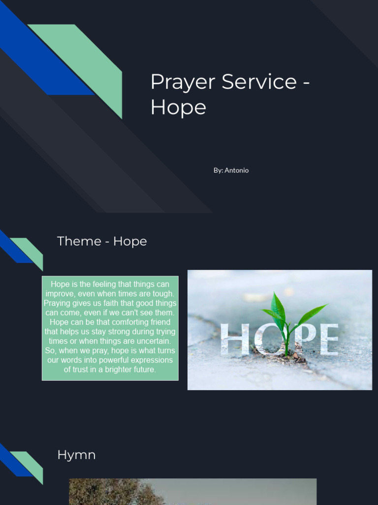 Hope-Focused Prayer Service Guide | PDF | Lord's Prayer | Prayer