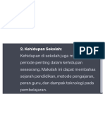 Kehidupan Sekolah