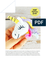 Llavero Unicornio Amigurumi PDF Patron Gratis