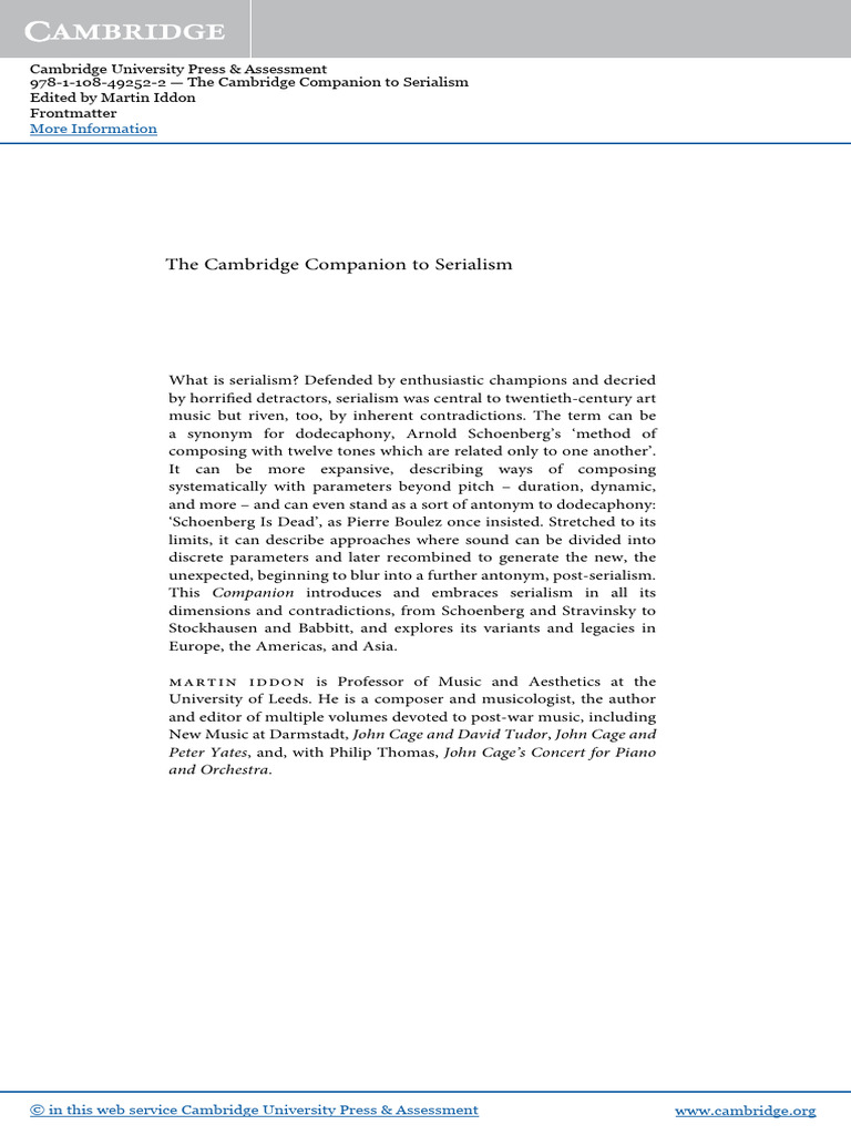 Understanding Serialism in Music | PDF | Musicology | Classical Music