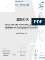 Certificado: Que Ensinam Matemática", Oferecida Pelo Evento Ciclo de Palestras e Oficinas PIBID-IFPB/CG, Realizado