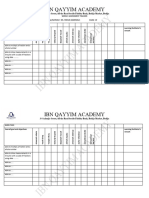 Weekly Assessment Result Template