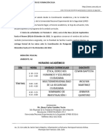 Horario Academico Policial Periodo I Del Ii 2022 A6