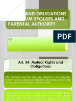 Rights & Obligations of Muslim Spouses & Parental Authority