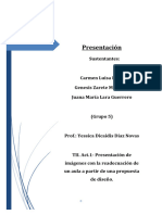 TII. Act.1-Modulo 3 Presentación de Imágenes Con La Readecuación de Un Aula A Partir de Una Propuesta de Diseño