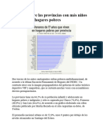 Santiago Entre Las Provincias Con Más Niños Que Viven en Hogares Pobres