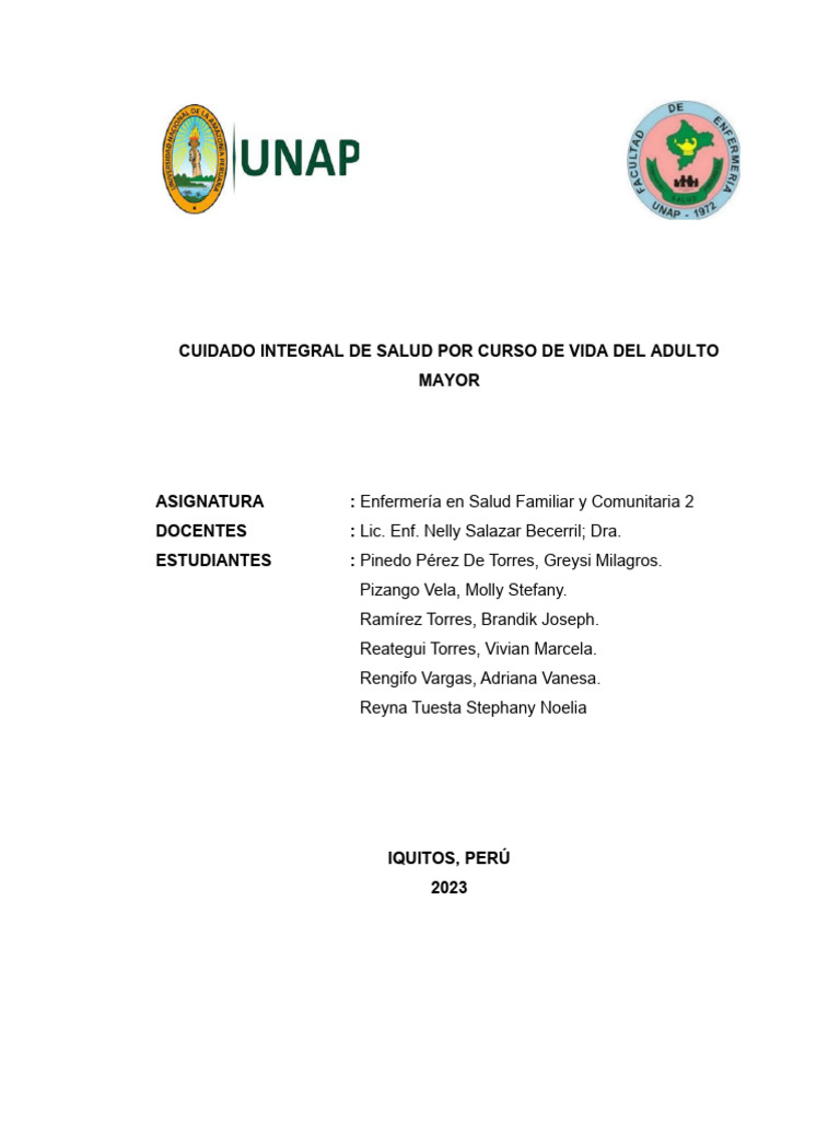 Cuidado Integral de Salud del Adulto Mayor | PDF | Vejez | Adultos