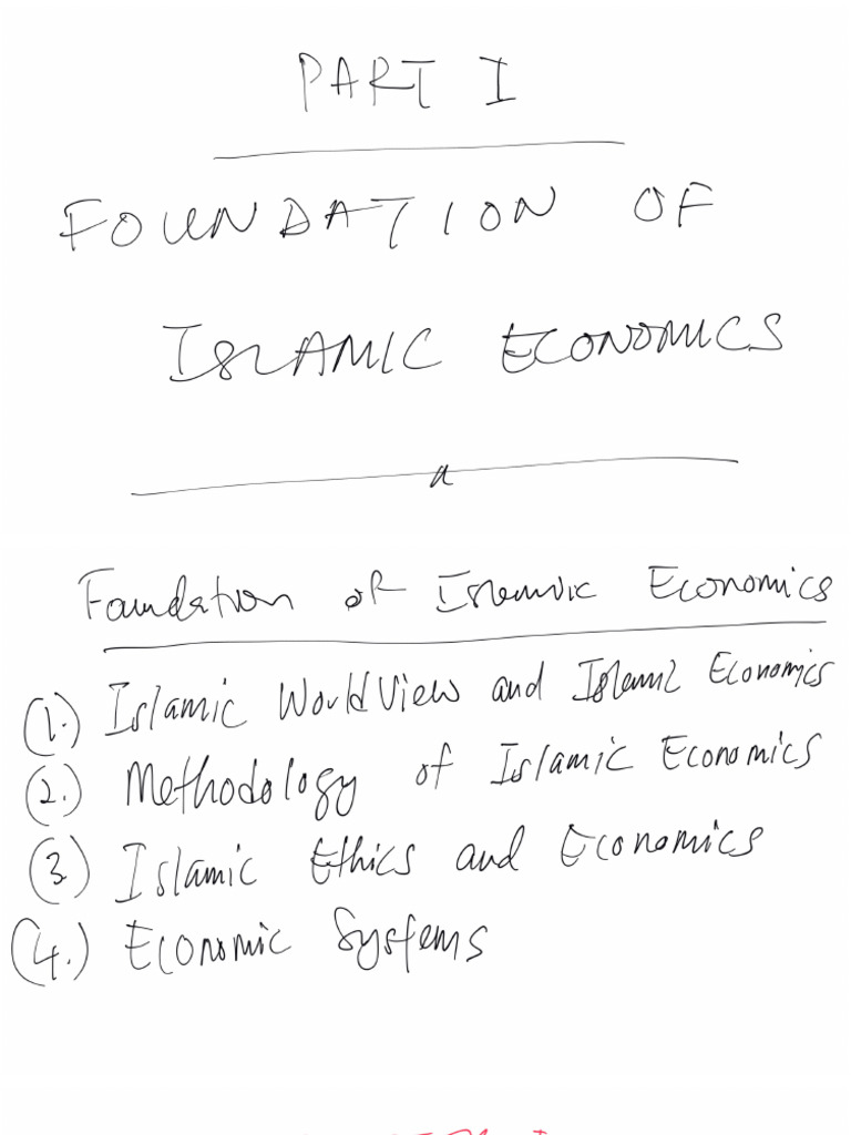 Foundation Of Islamic Economics Pdf