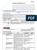 Experiencia de Aprendizaje - 5°