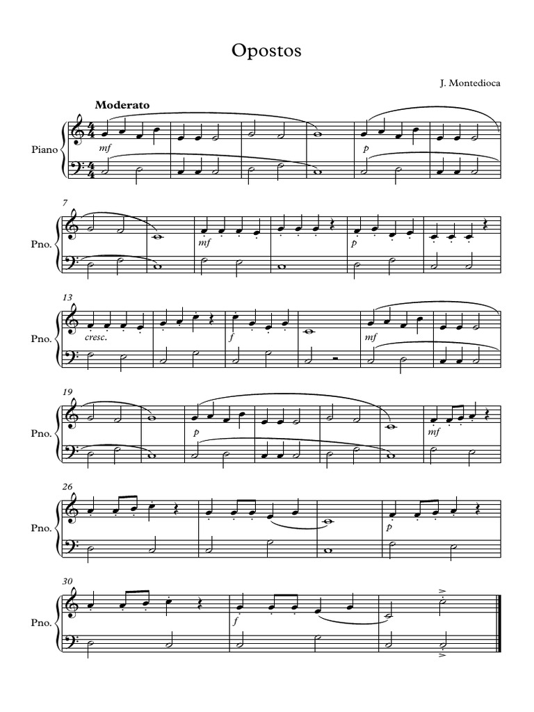 Opostos - Partitura Completa | PDF