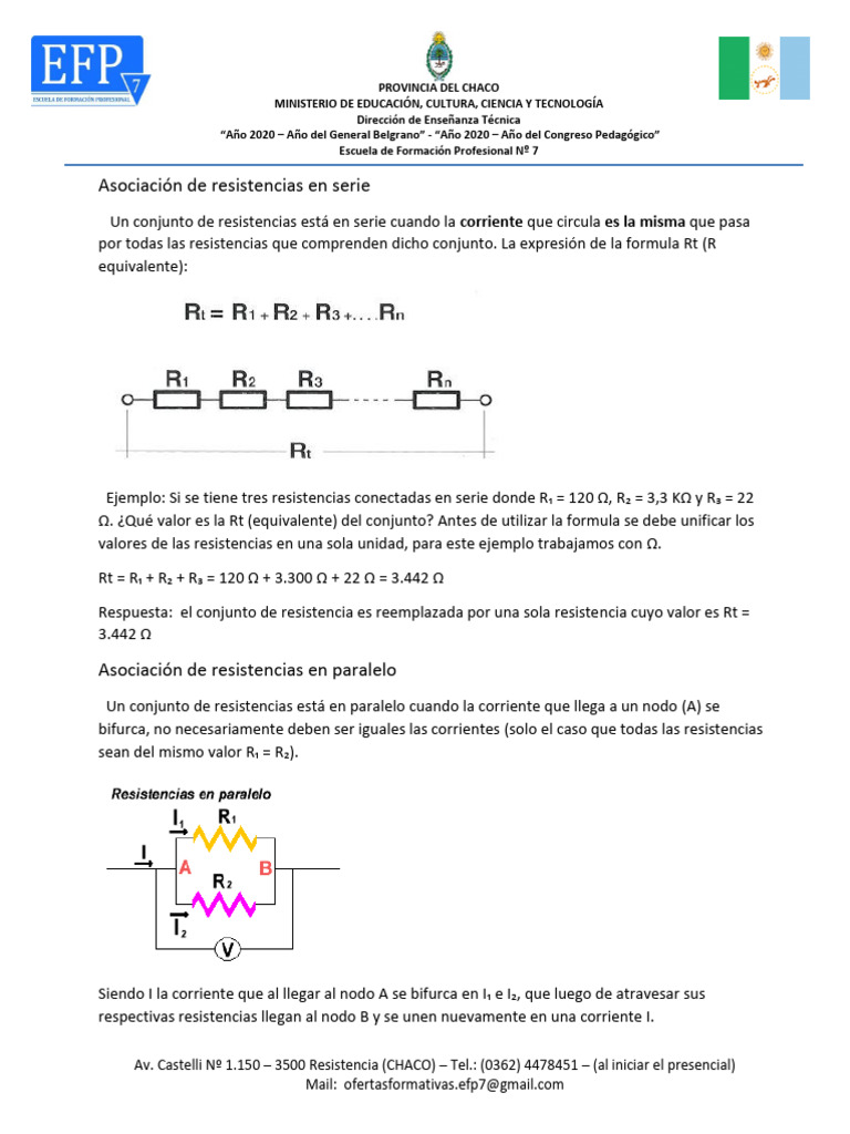Ejercicios y Teoría de Electricidad | PDF | Resistencia Eléctrica y ...