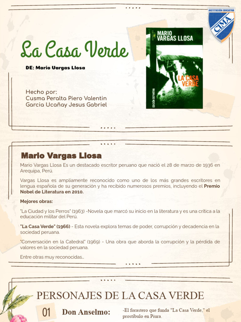 Producto - "La Casa Verde" | PDF | Novelas | Prosa