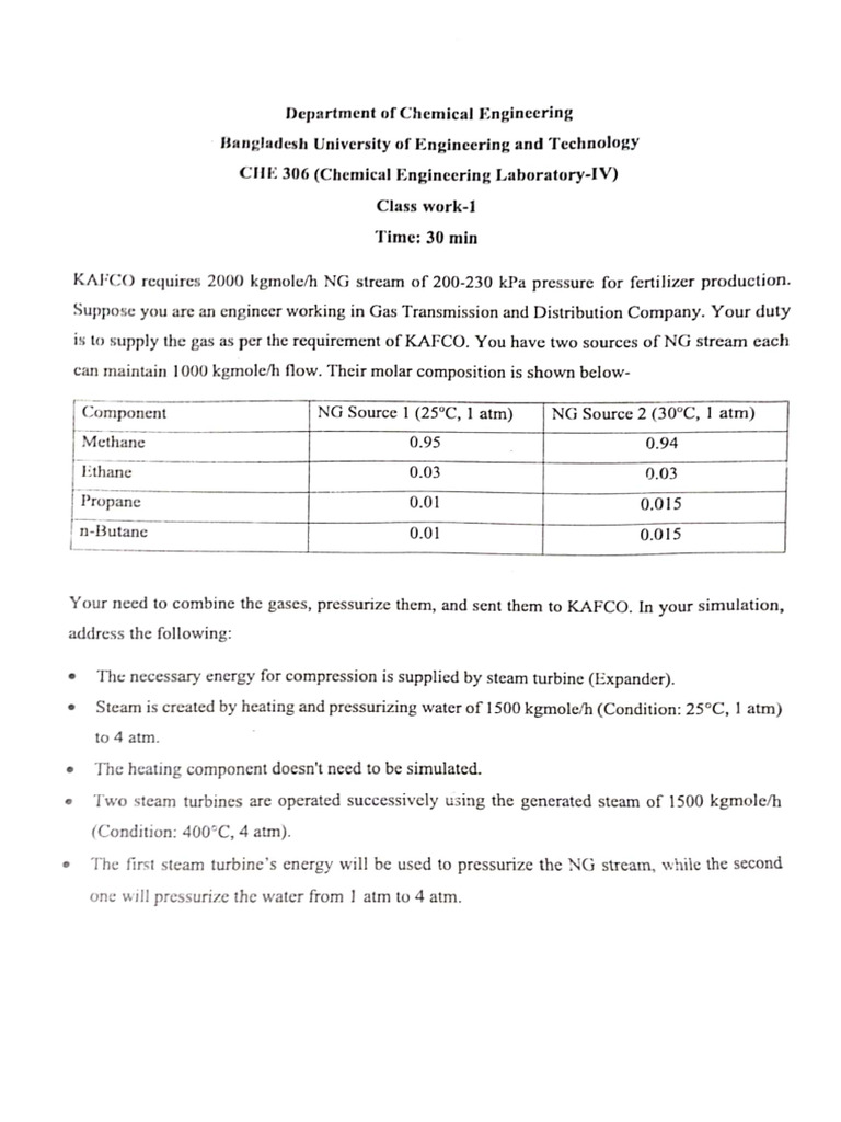 ChE 306 - CW Questions | PDF