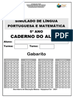 Simulado 5º Ano LP Ma Saeb 2021