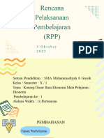 Rencana Pelaksanaan Pembelajaran (RPP) : 3 Oktober 2 0 2 3