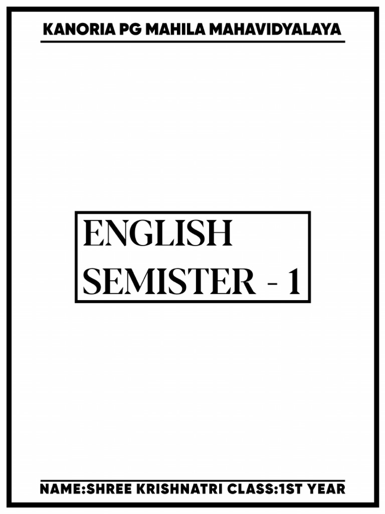 English Hons PDF