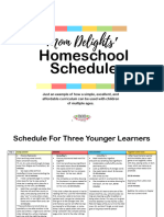 Mom Delights Detailed Homeschool Schedule