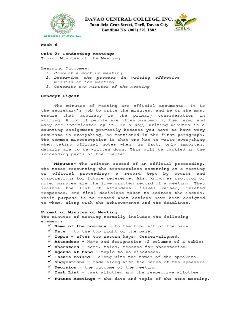 Effective Meeting Minutes Guide | PDF | Business | Computers