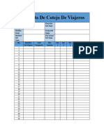 Lista de Cotejo de Viajeros