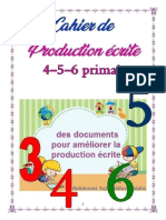 Cahier Production 4eme 5eme 6eme