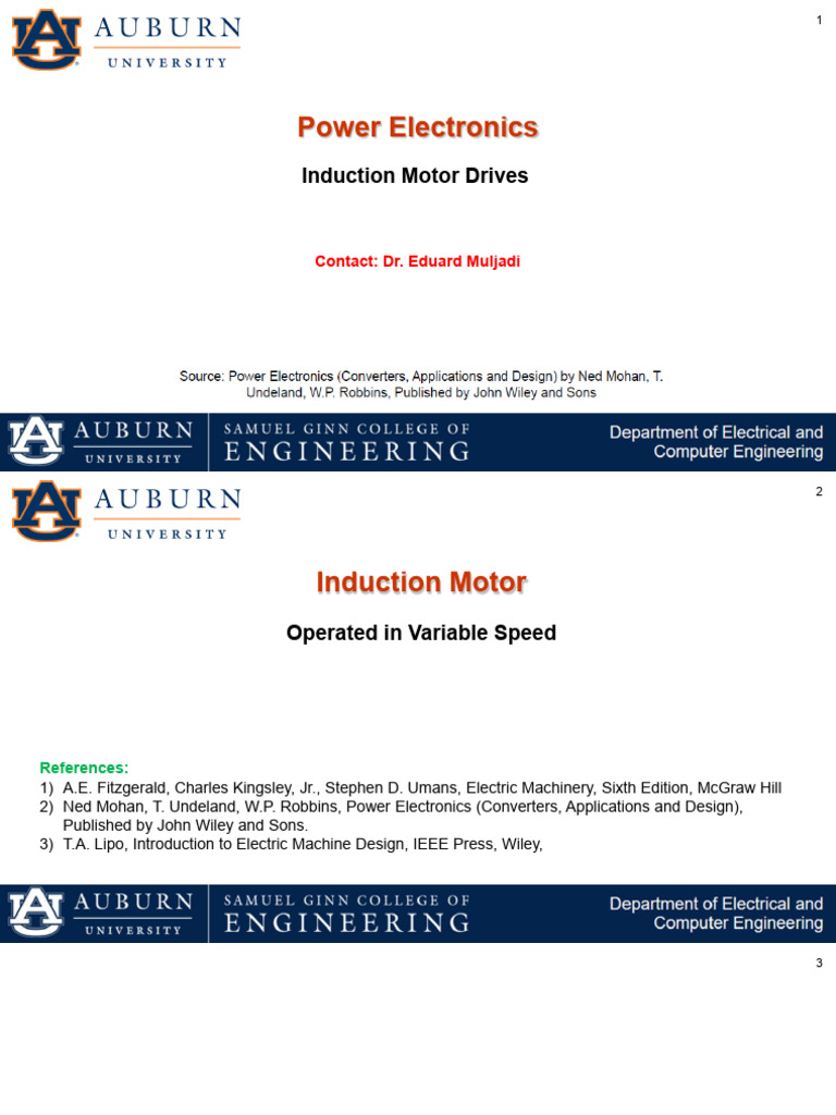 Induction Motor Drives Ws Ned Mohan PDF Electric Motor Electrical Equipment